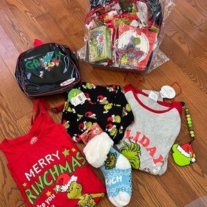 Dr. Seuss Grinch Holiday lot of items